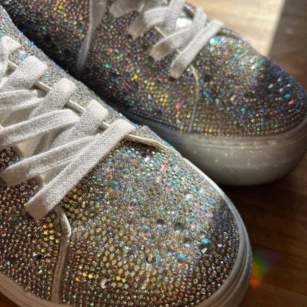 Betsey Johnson Rhinestone SIDNY Sneakers, Size 9.5